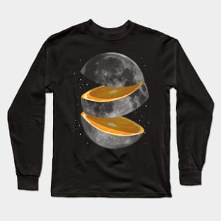 Orange Fruit Cut Open Moon Slices Long Sleeve T-Shirt